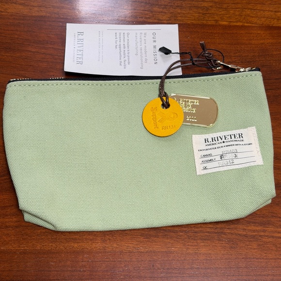 R. Riveter Handbags - R. Riveter Green Canvas Pouch
